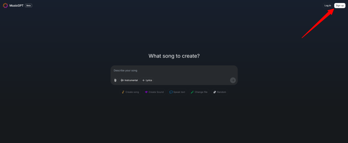 ثبت نام برای MusicGpt.