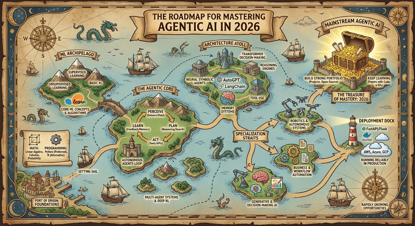 نقشه راه تسلط بر یادگیری ماشینی در سال 2026